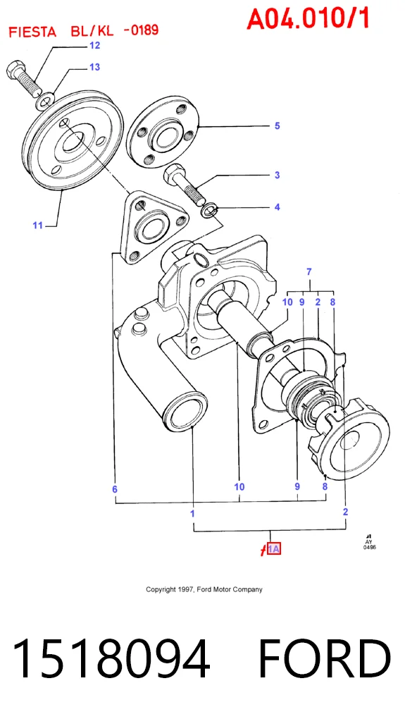 5005197 Honda Насос водяной