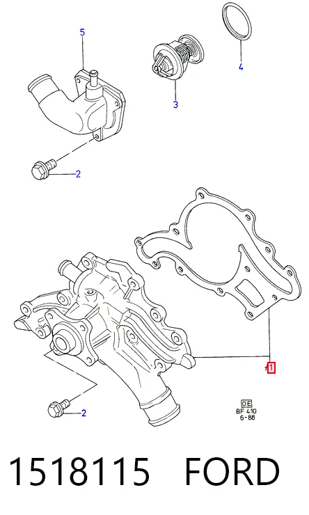Насос водяной на Ford Sierra II GBG, GB4