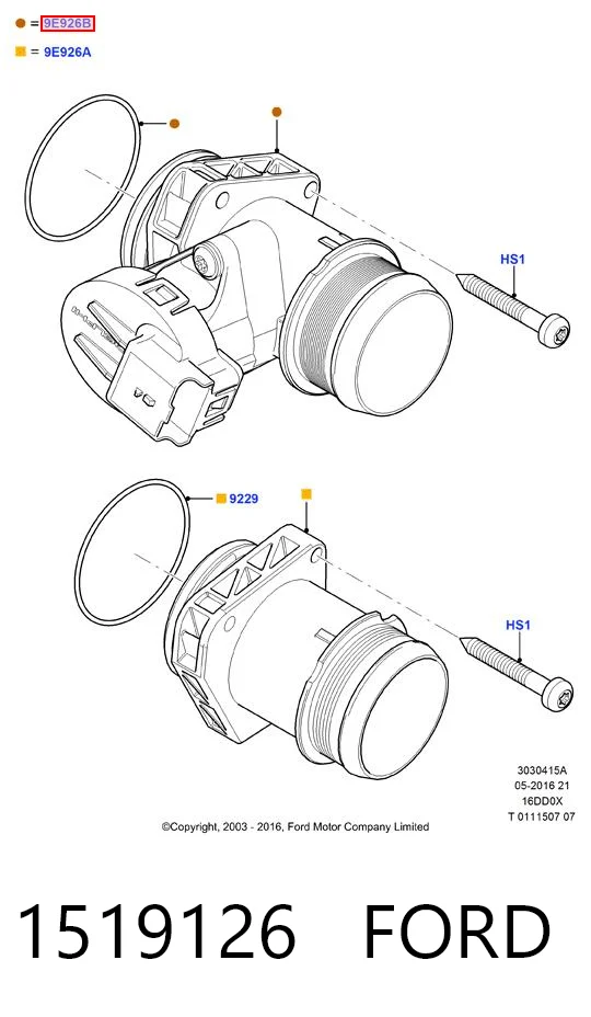 1519126 Ford Дроссельная заслонка