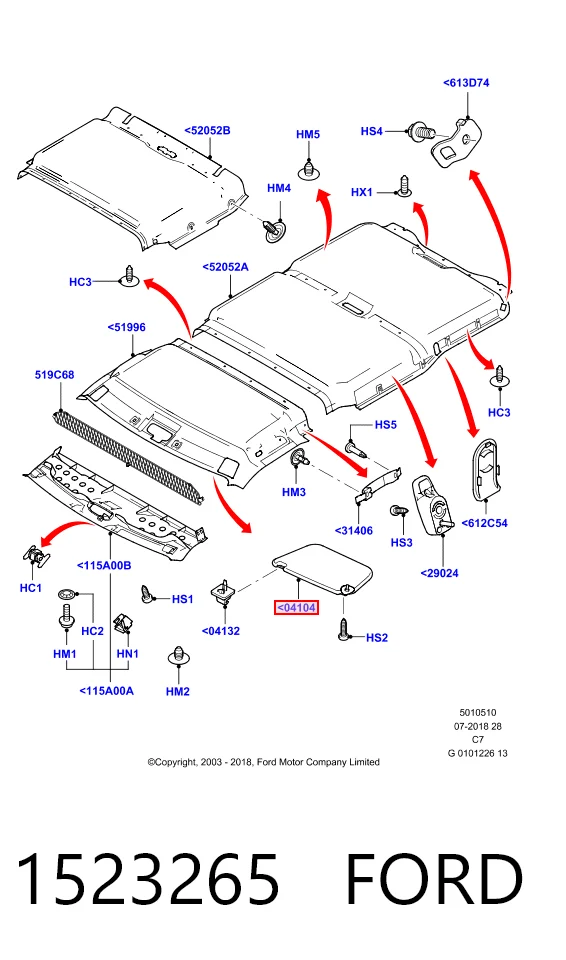 Козырек противосолнечный на Ford Connect TOURNEO PU2