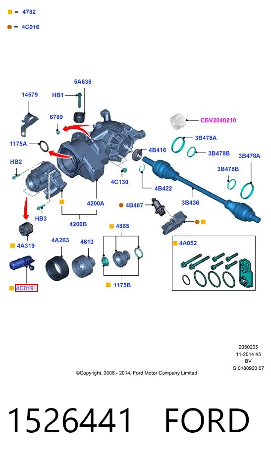 1526441 Ford Насос муфты Haldex