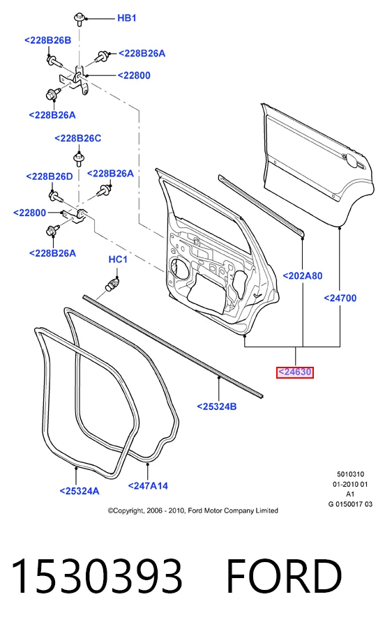 Дверь задняя, правая на Ford Galaxy II CA1 WA6