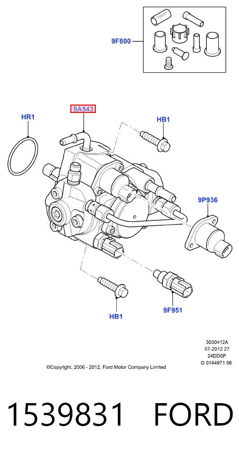 1539831 Ford Насос топливный высокого давления (ТНВД)