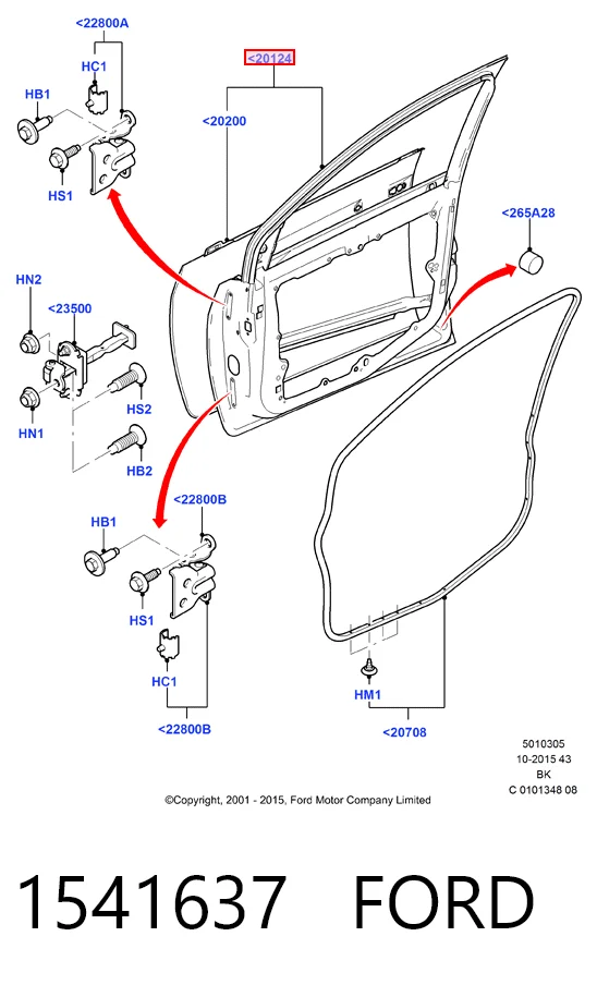 Передняя левая дверь Ford Fusion универсал (JU) (2002 - 2012) цена, от 120.36 USD