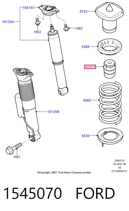 1545070 Ford Буфер амортизатора заднего