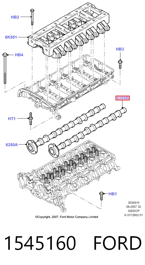 Распредвал двигателя впускной Ford Transit VII фургон (V363) (2013 - 2026) цена, от 132.41 USD