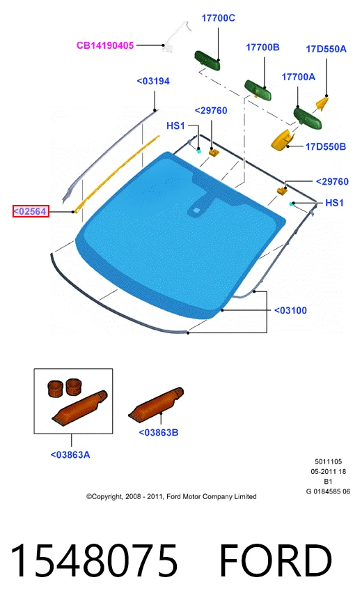 GS2810P132X Icor Автостекло