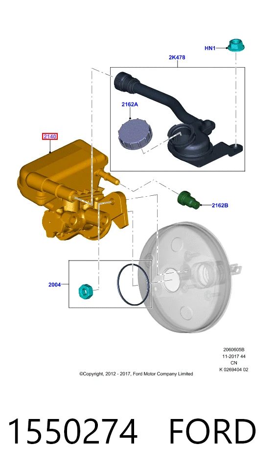 Купить 204788353 Bosch Главный тормозной цилиндр