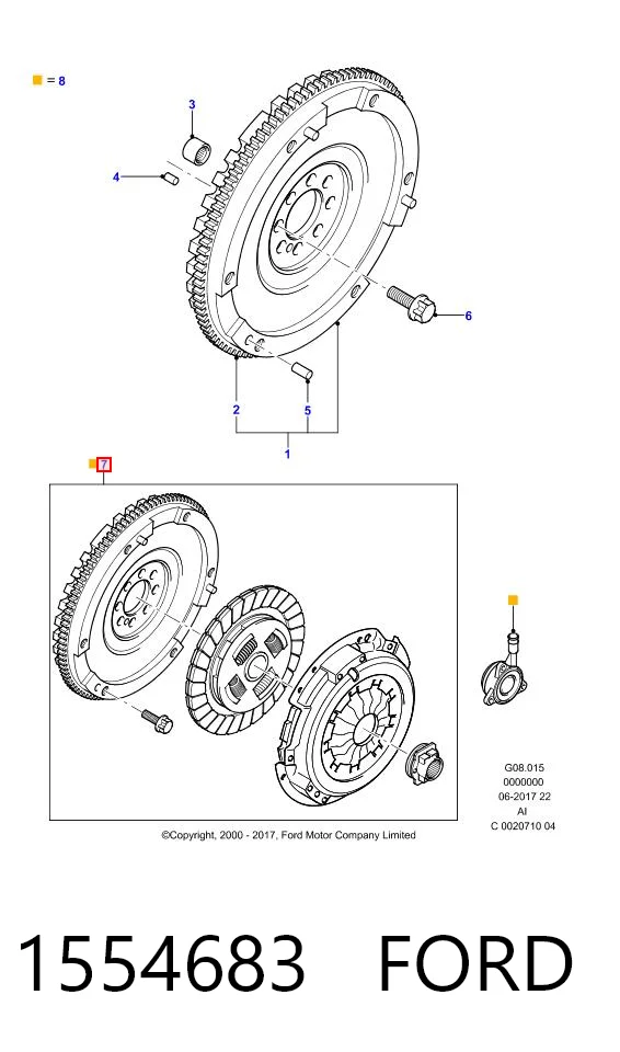 1554683 Ford Сцепление в сборе