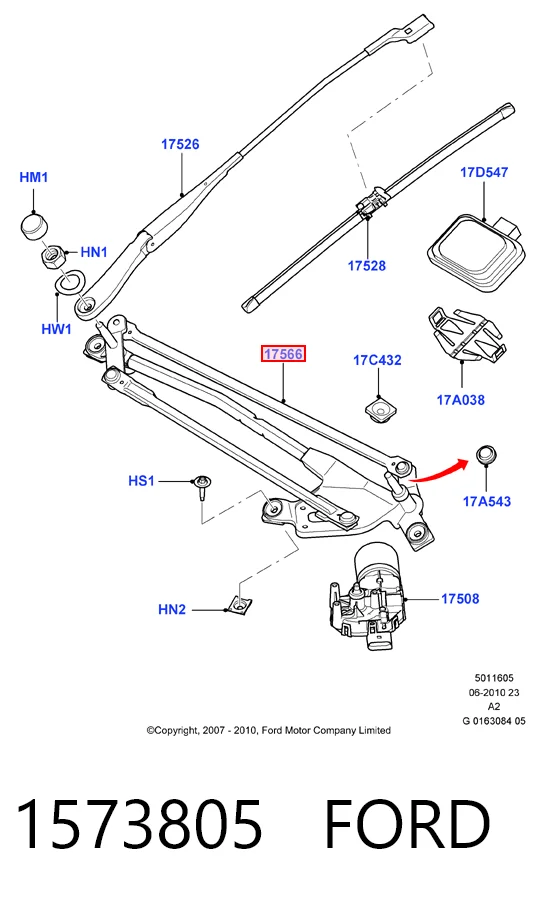  Трапеция дворников Ford Mondeo 4