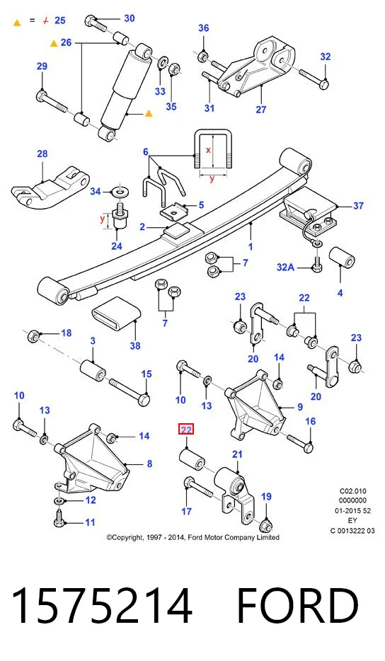 1575214 Ford Сайлентблок серьги рессоры