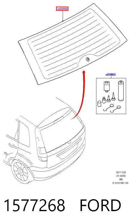 Купить AB65320A XYG Стекло крышки багажника