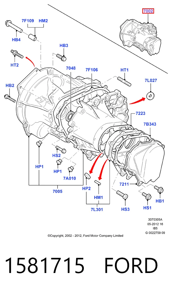 1581715 Ford КПП в сборе