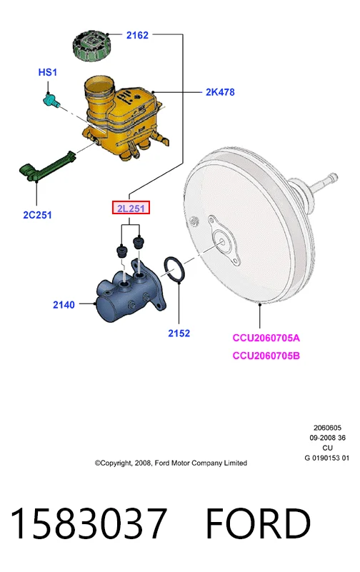 Цилиндр главный тормоза (гидротормозов) Fiat 500 хэтчбек (312) (2007 - 2026) цена, от 80.32 USD
