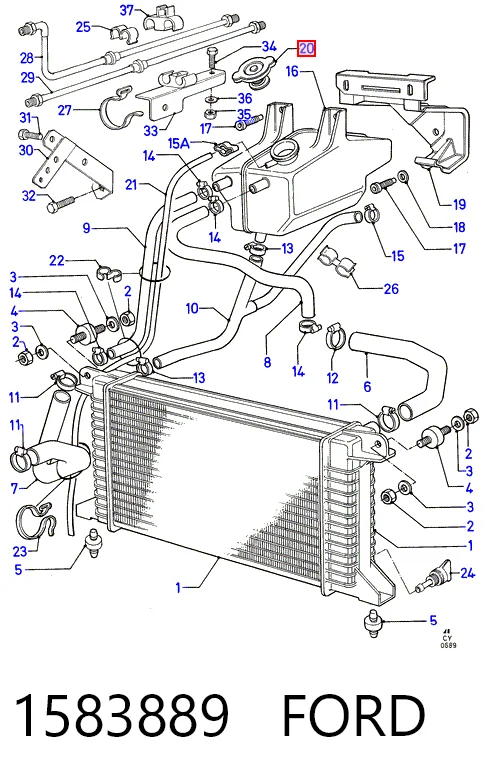  Крышка радиатора Ford Transit 3