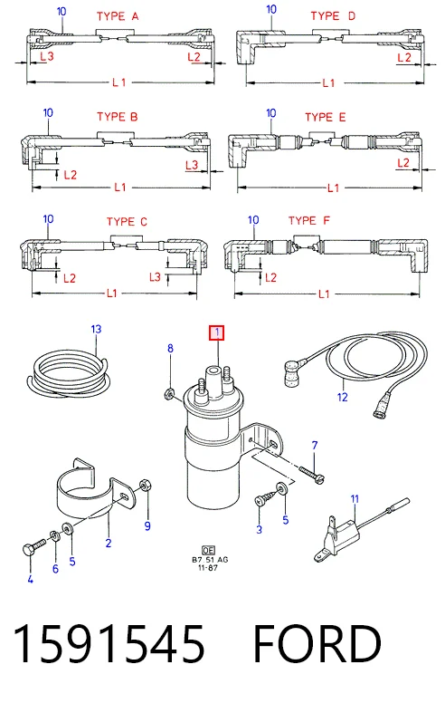 Купить 0221119002 Bosch Катушка зажигания