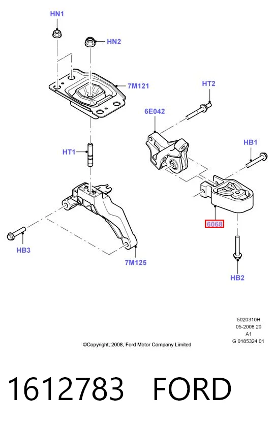 44249 Lemforder Задняя подушка двигателя