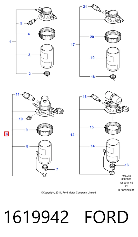 Корпус топливного фильтра Ford Transit V фургон (V184/5) (2000 - 2006) цена, от 8.87 USD