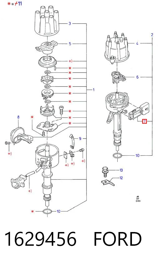 1629456 Ford Коммутатор системы зажигания