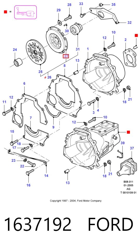  Корзина сцепления Ford Sierra 2