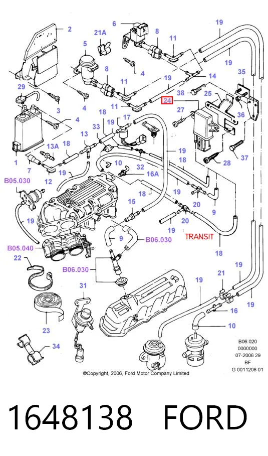 1648138 Ford Датчик давления воздуха