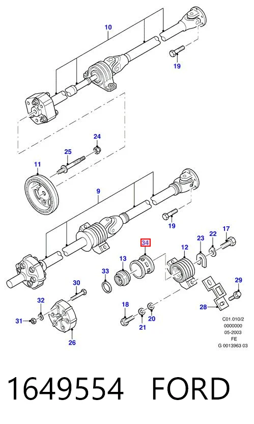 1556093S Formpart/Otoform Муфта подвесного подшипника карданного вала