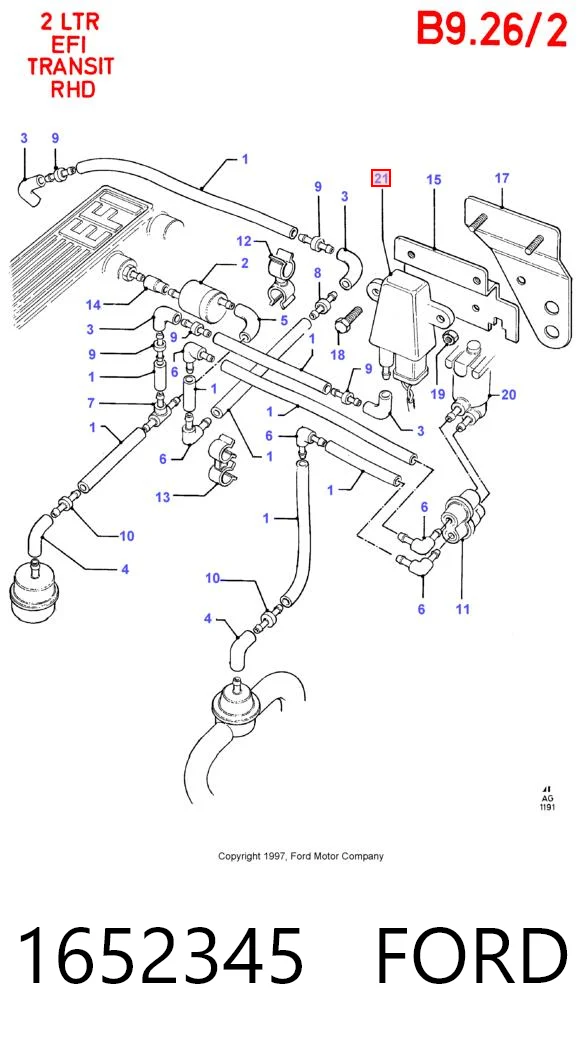 1652345 Ford Датчик давления воздуха
