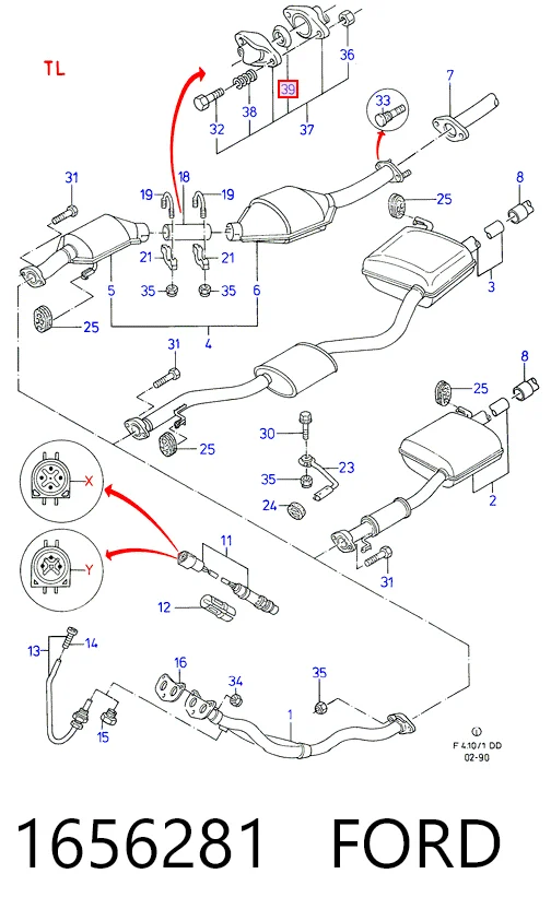 Прокладки выхлопной системы Ford Escort VI хэтчбек (GAL) (1992 - 1995) цена, от 2.34 USD
