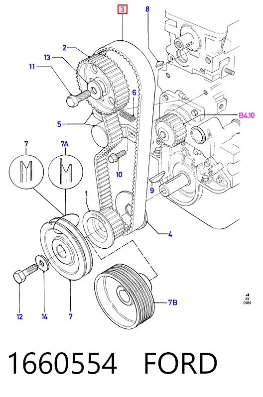  Ремень ГРМ Ford Escort 4