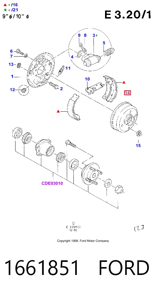 1661851 Ford Тормозной барабан