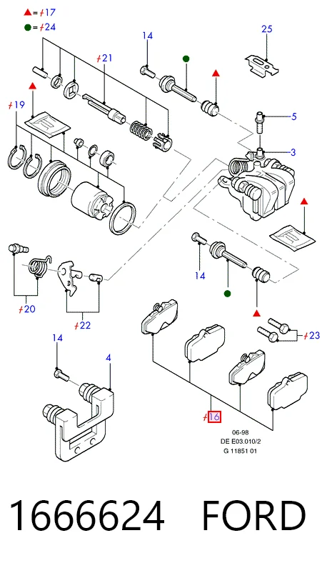 Колодки дисковые  Ford Scorpio II седан (GFR, GGR) (1994 - 1998) цена, от 15.05 USD