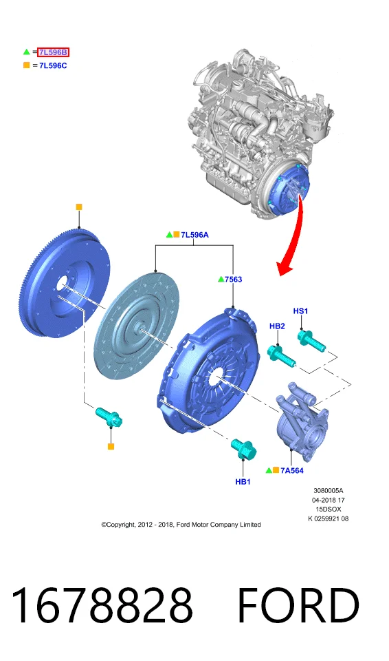 Комплект сцепления Ford 2287090
