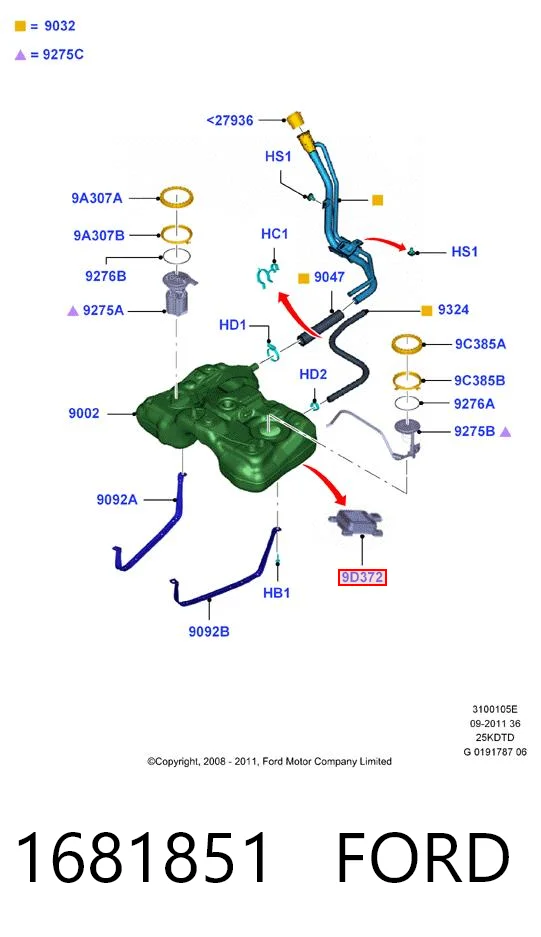 4N5T9C105AG Ford 
