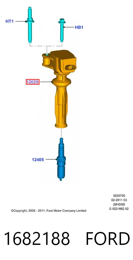 1682188 Ford Катушка зажигания