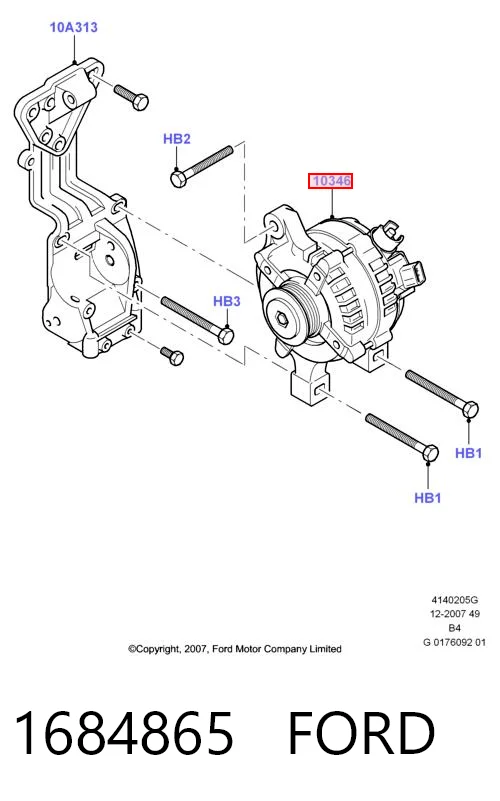 1684865 Ford Генератор автомобильный