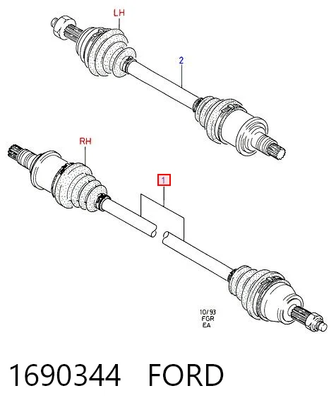  Правая полуось Ford Escort 
