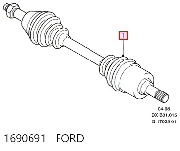 Привод передний левый Ford Fiesta Mk4 хэтчбек (JAS, JBS) (1996 - 2002) цена, от 62.29 USD