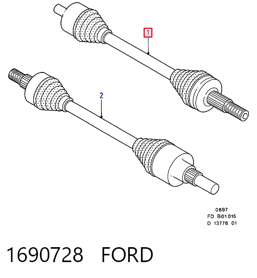 Полуось передняя, правая на Ford Mondeo II BFP