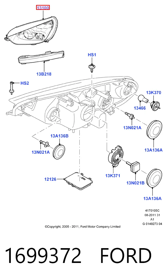 Купить Правая фара Форд Галакси II CA1 WA6