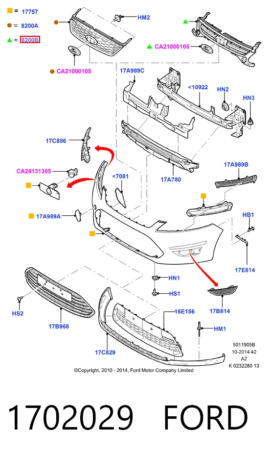  Решетка радиатора Ford Mondeo 4