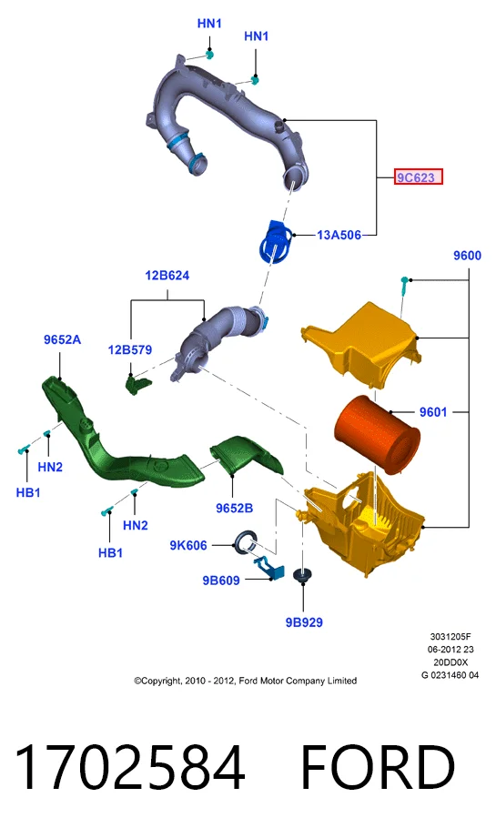 AV619C623BE Ford 