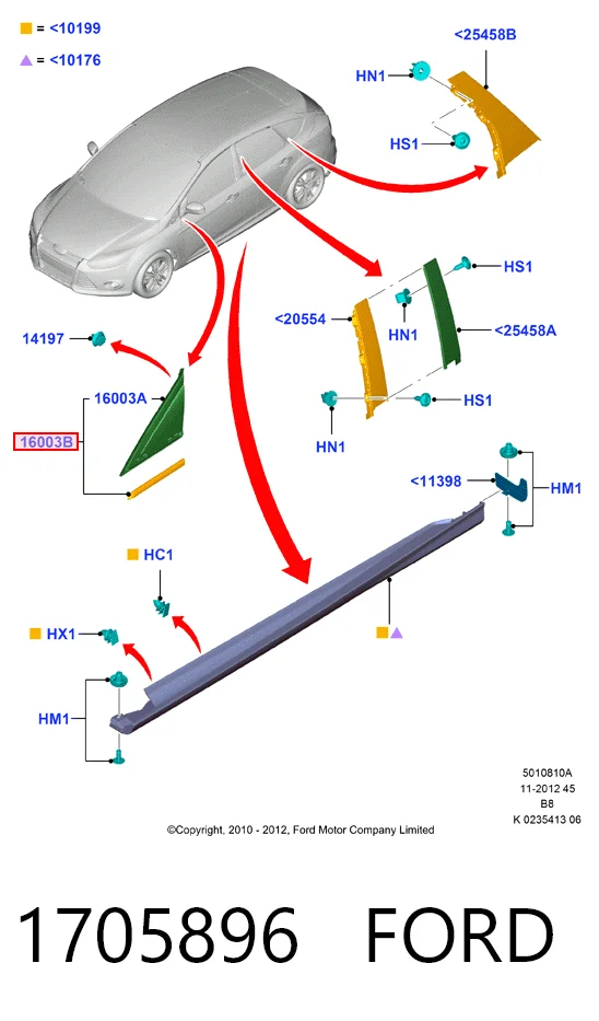 HMPBM51A16003BF Hmpx Накладка стойки кузова внешняя передняя левая