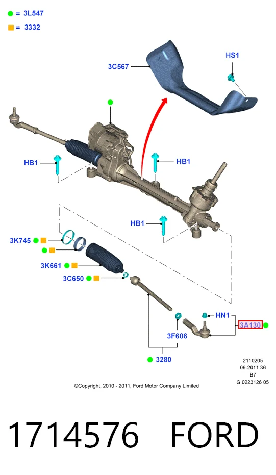 1714576 Ford Наружный наконечник рулевой тяги