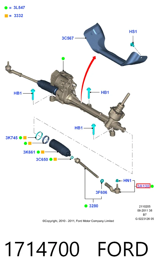 1714700 Ford Наружный наконечник рулевой тяги