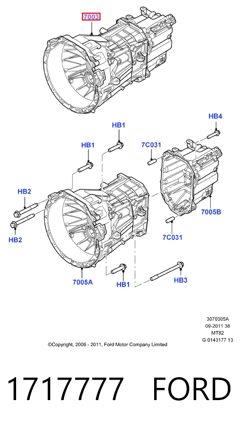 Коробка переключения передач Ford 8C1R7003BE цена, от 790.07 USD