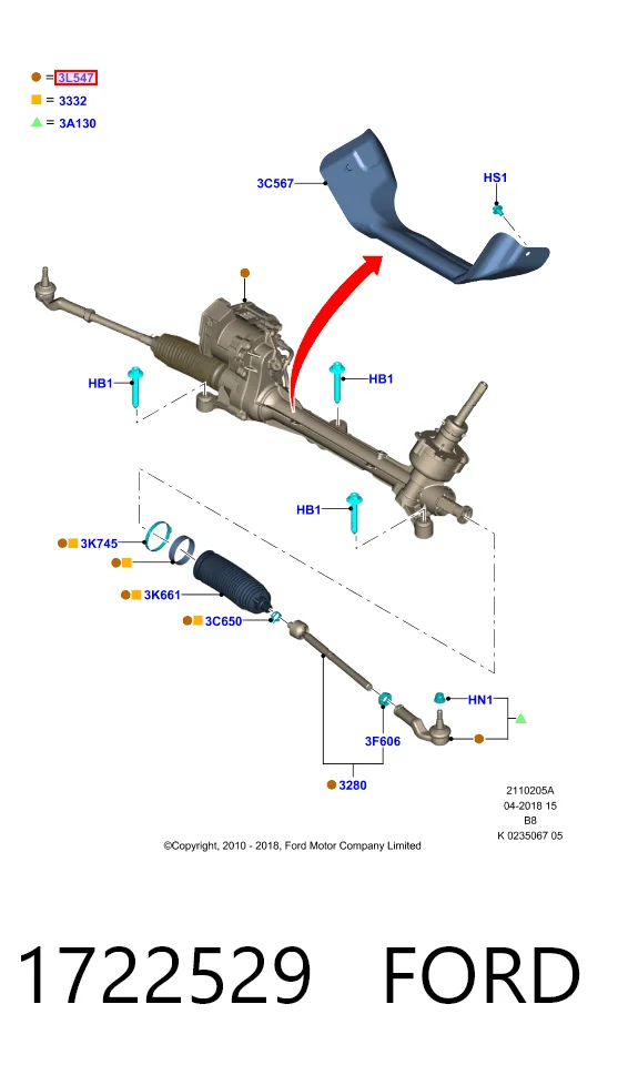  Рулевая рейка Ford Focus 3