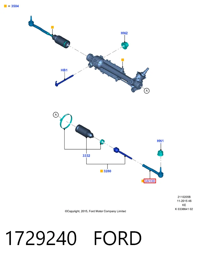 1729240 Ford Наружный наконечник рулевой тяги