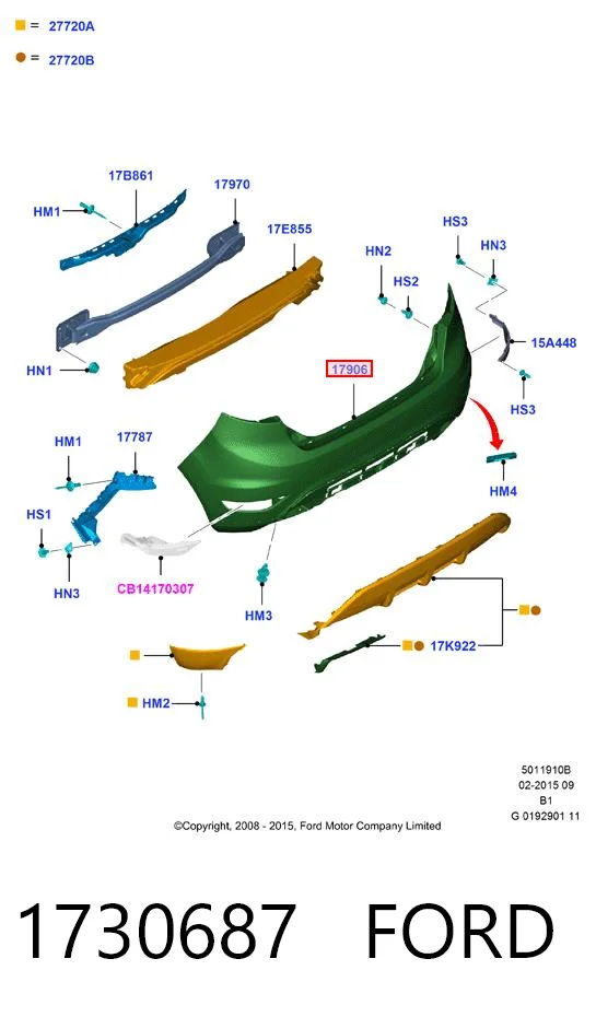Купить 2810950 FPS Задний бампер