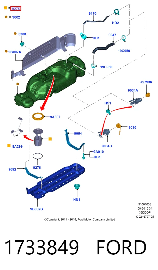 1733849 Ford Электробензонасос