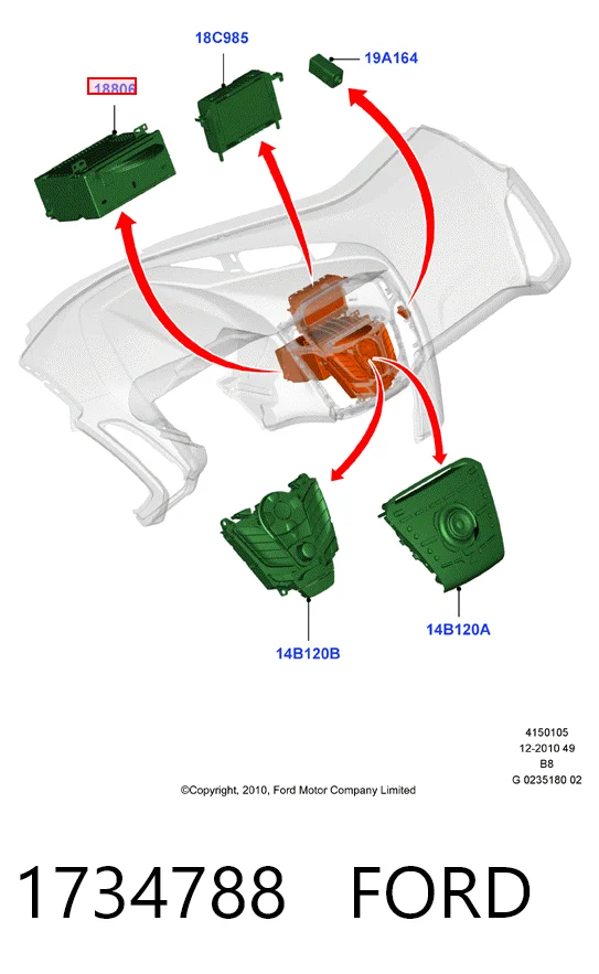Автомагнитола Ford BM5T18C815GN